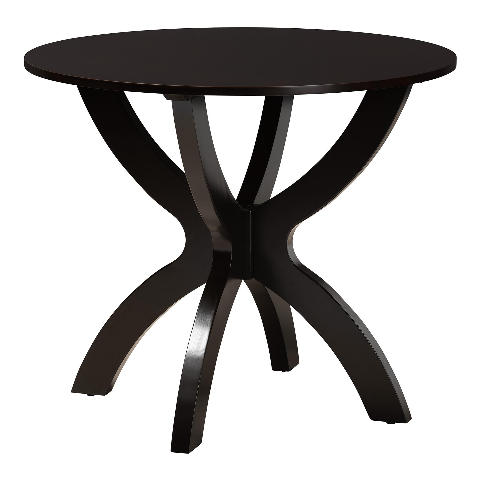 Baxton Studio Aspen Modern Dining Set, 5-Piece Set, Dark Brown