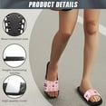 thumbnail image 6 of Psesaysky Paw Stripes Slide Sandals for Girls Women Flexible Essential House Casual Sandals Suitable for Bedroom Beach Pool Slippers for Girl Students Black Sole Size 9, 6 of 7