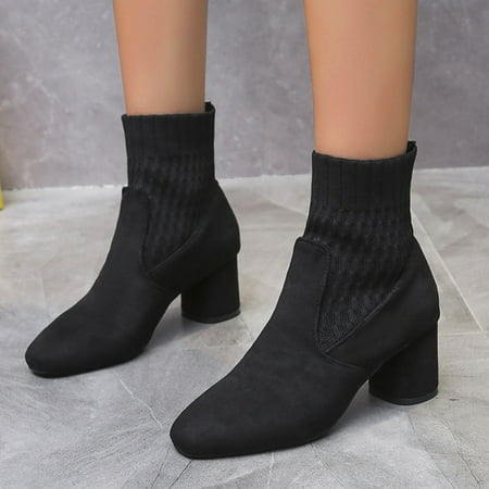 

Ankle Boots Breathable Retro Women s Heels High Shoes Zipper Boots Fashion Short Women s Boots