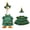 Green, variant on Hawaiian Porch Goose Outfit Summer Porch Goose Outfit Fits 23" Statue with Swimming Ring for Cement Yard Decor
