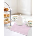 thumbnail image 4 of Pink White Stripe Kitchen Dish Towels for Drying Dishes Set of 2, Modern Minimalist Geometric Striped Waffle Weave Microfiber Hand Tea Bathroom Towels Quick Dry & Absorbent Towel 12x12, 4 of 7