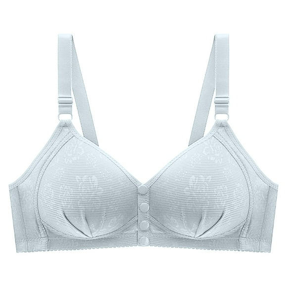 MKLEKYYBrassiere Sport Femme Women's Front Side Buckle Lace Edge without Steel Ring Movement Seamless Gathering Adjustment Yoga Sleep Grand Bra