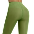 thumbnail image 3 of Leggings de baile blancos de punto sin costuras para mujer, de color liso y talla grande, sin amoníaco, 40D, coloridos, 3 of 6