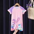 thumbnail image 1 of Camisón Kawaii Sanrios para niños, ropa de dormir de dibujos animados de MyMelody Kuromi Cinnamoroll, Vestido de manga corta de verano, regalo para el hogar, 1 of 4