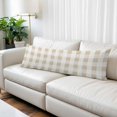 thumbnail image 3 of Cream White Buffalo Check Body Pillow Cover 20x54, Farmhouse Plaid Modern Geometric Decorative Pillowcase with Zipper, Microfiber Pillow Protector, Soft Breathable Long Lumbar Pillowcases for Women, 3 of 9