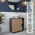 thumbnail image 6 of Pascuale Two Side Shelves Under Sink Cabinet with One Door, Cut-Out Back, Compact 22”, 6 of 8