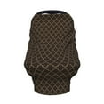 thumbnail image 2 of Haiem Brown Moroccan Trellis Baby Nursing Cover & Nursing Poncho - Multi Use Cover for Baby Car Seat Canopy, Stroller Cover, 360°Full Privacy Breastfeeding Coverage, 2 of 9