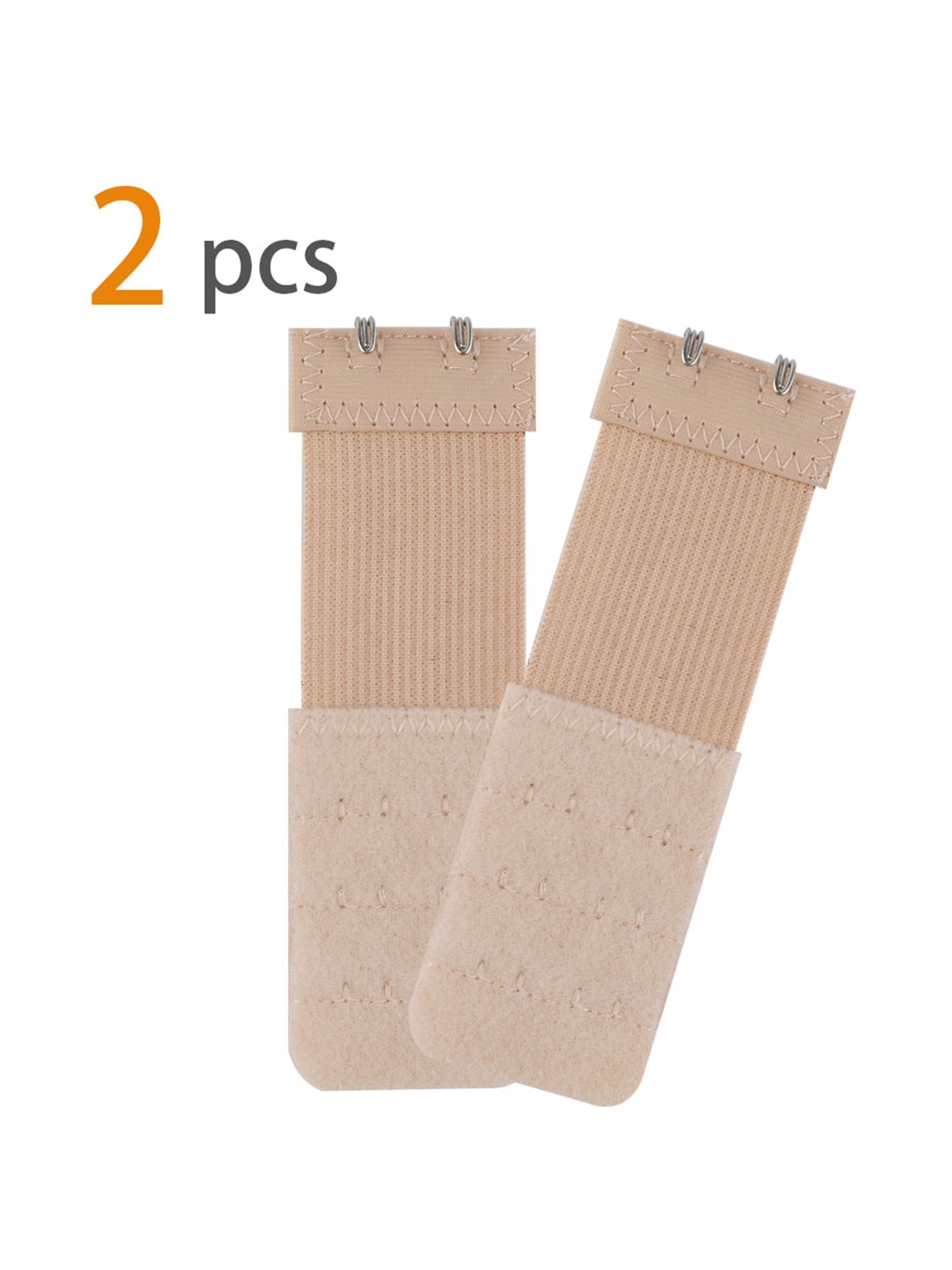 Unique Bargains 2 Pcs Bra Extenders Elastic Bra Strap Extension 3-Row 2/3/4 Hook