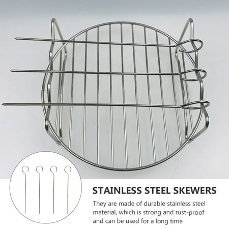 

grilling skewers 20Pcs Stainless Steel Skewers Barbecue Needle Grilling Sticks (Silver)