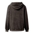 thumbnail image 5 of Flannel Cat Dog Pet Pouch Hoodie for Women, Pullover Sweatshirt with Front Carrier Pocket and Drawstring Hood, 5 of 5