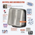 thumbnail image 6 of Range Kleen BP100 Heavy Duty Chrome Grill Pan & Black Porcelain Base Full Sized Broiler Pan, 6 of 6