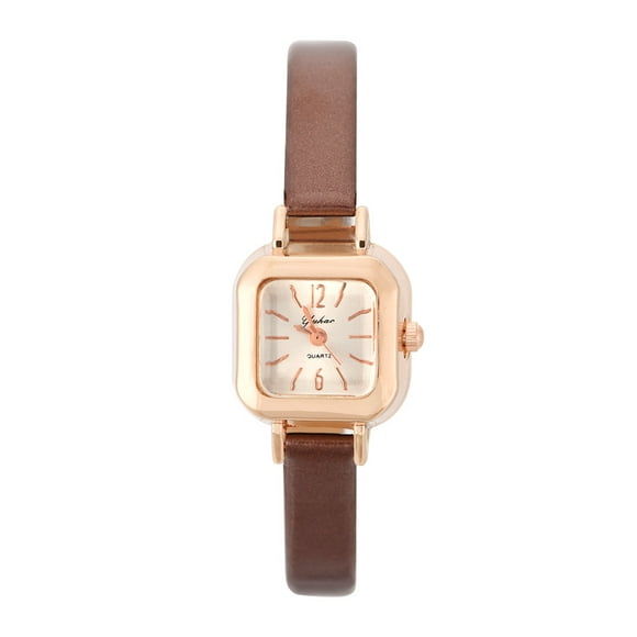 Relojes para Mujer,Reloj de Pulsera analógico con Correa de PU de Moda para Mujer(Marrón) Ecomeon no