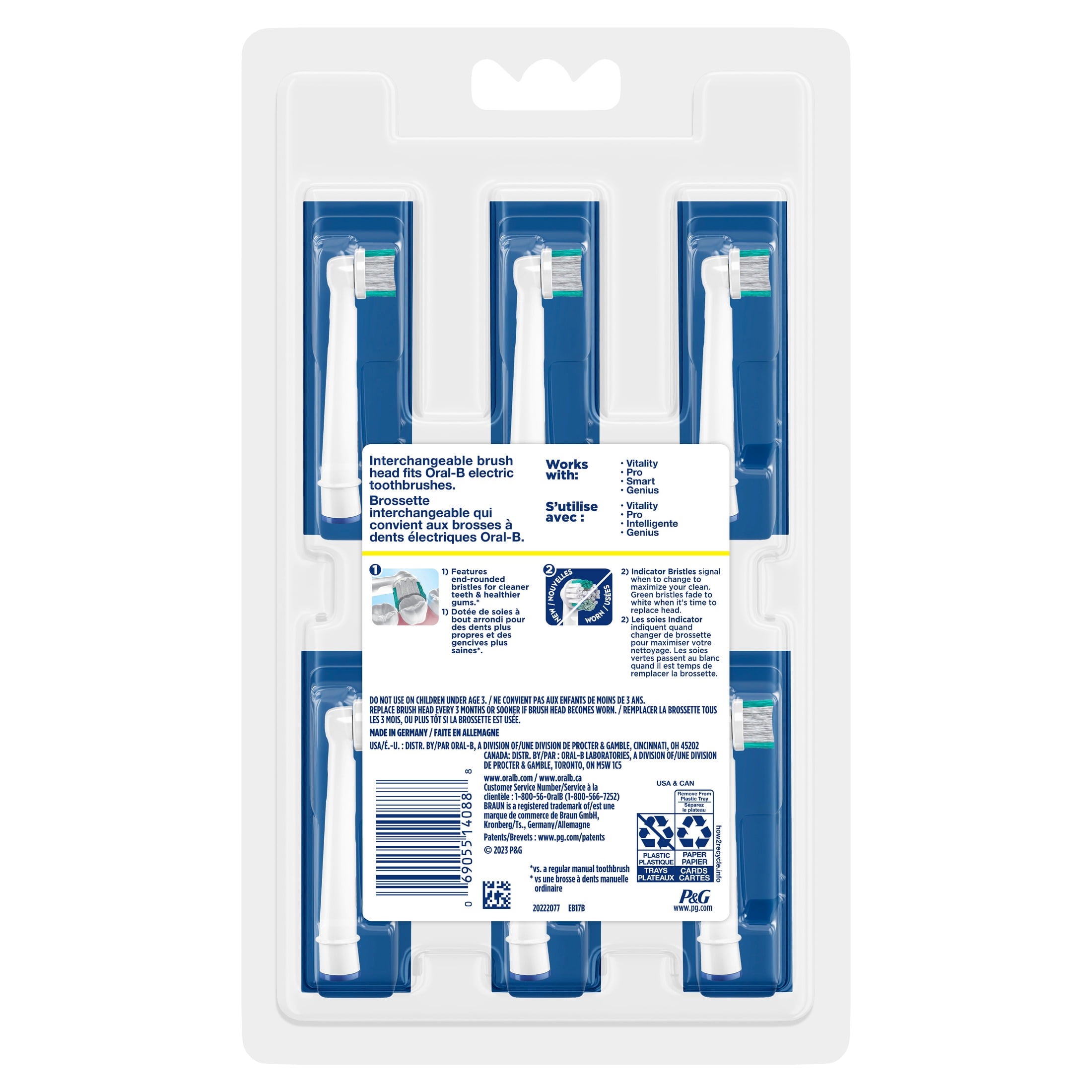 Oral‑B Daily Clean Electric Toothbrush Replacement Heads, 6 Count
