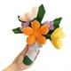 thumbnail image 1 of Juguetes de Peluche con Ramo Atado A Mano de Colores: Colgante de Planta con Forma Flor Suave, Decoración Acogedora para Habitación, Regalo de Cumpleaños en Color Naranja, 1 of 5