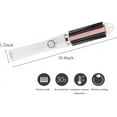 thumbnail image 4 of Portable USB Cordless Hair Straightener Curler Comb,with 2600mAh Rechargeable Battery,Dual Voltage,Travel and Bussiness Trip,White, 4 of 8