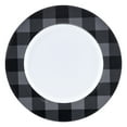 thumbnail image 5 of Safdie & Co. Porcelain Dinnerset 16 Piece Buffalo Plaid Grey/Black, 5 of 6