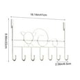 thumbnail image 5 of Yooshoverk Coat Hooks Over Door 7-Hook No-Drill Cat Design for Bedroom Kitchen Storage, 5 of 6