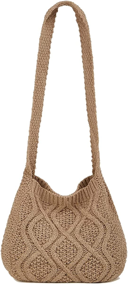 CoCopeaunts Women's Shoulder Handbags Crochet Bags Shoulder Shopping Bag Tote Bag Aesthetic Polyester Tote Cute Tote Bags Daily Use