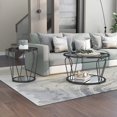 thumbnail image 3 of Gables Metal 2-Piece Coffee Table Set, Black Nickel and Gray, 3 of 3