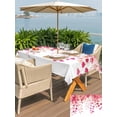 thumbnail image 5 of Outdoor Tablecloth with Umbrella Hole for Patio/Picnic/Party/Camping, Spring Pink Wisteria Flowers Waterproof Table Cloth Rectangle Table Cover Washable, Rustic Floral Branches (52"x 70"), 5 of 8