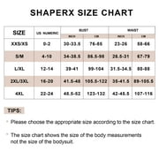 SHAPERX Brief Shapewear for Women Tummy Control Body Shaper Seamless Sculpting Bodysuit