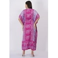 thumbnail image 6 of Women's Kaftan Dress Beach Cover Up Tribal Ethnic Print Plus Size Loose Kimono Maxi Dress - Color Pink Elephant, 6 of 6