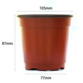 thumbnail image 3 of Manunclaims 3.03" x 3.43" x 4.13" Round Red Plastic Nursery Plant Pots (50 Count), 3 of 8