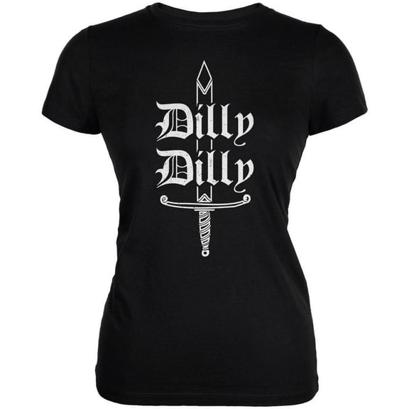 Dilly Dilly Sword Olde English Juniors Soft T Shirt Black MD