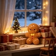 thumbnail image 6 of LXGGDDO Gingerbread Man Merry Christmas Throw Pillow, Christmas Decorative Plush Pillow for Couch Living Room Bed, Beige, 6 of 6