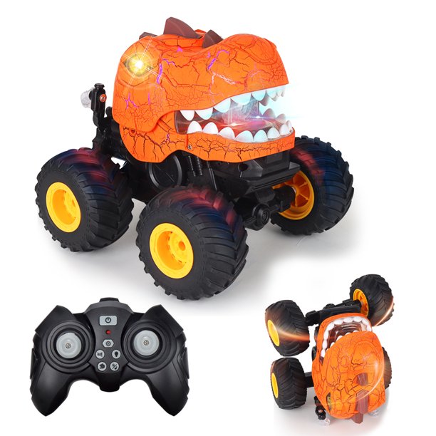 RC ACTUS CAR Remote Control Dinosaur 360 Rotación 2.4GHz para () Naranja