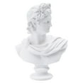 thumbnail image 1 of 5.9" Classique Grec Dieu du Soleil et de la Poésie Tête Résine Sculptures Portrait, 1 of 7