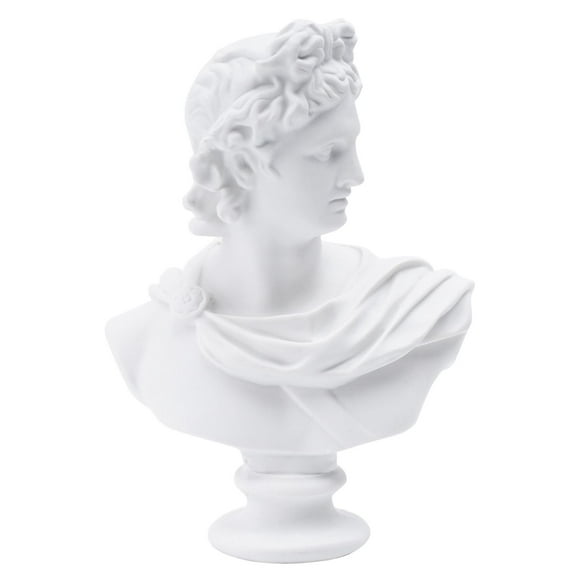 5.9" Greek Mythology God of Sunlight Oracles Poetry Resin Head Bust Sculpture Figurine Home decor