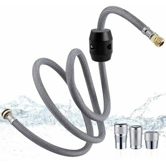 Kitchen Faucet Replacement Hose Compatible for Grohe 48293000 46174000 46092000 with Weight Ball and 3 Connect Adapters, Pull Out Hose Replacement Faucet Parts, Pull Down Hose for Sink 59 Inch