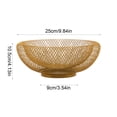 thumbnail image 3 of MMJ Metal Wire Mesh Fruit Bowl Multi Purpose Iron Storage Basket for Kitchen Vanity Makeup Cosmetic Organizer 9.84x3.94x3.54in, 3 of 5