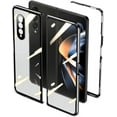 thumbnail image 6 of Tempered Glass Screen Protector Magnetic Case Compatible with Z Fold 4 Clear Case Built-In Camera Lens Protector with Safety Lock Slim 360° Full Protective for Samsung Galaxy Z Fold 4,Gold, 6 of 6