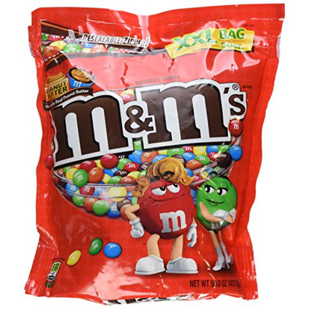 M&MS PEANUT BUTTER 50OZ. SUP DSPL 1