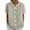 Gray, variant on Sheghy Tops for Women 100%Cotton Linen Blend Collared Shirt, Solid Button Short Sleeve Casual Tunic Top Blouse