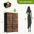 thumbnail image 2 of CONCETTA 10-Drawer Fabric Storage Cabinet for Adults, Organizer Furniture for Living Room, Office, Kitchen, Hallway, Rust, 2 of 8