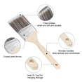 thumbnail image 4 of Uxcell 3" Reusable Wooden Paint Brush Variety Angle Brushes Paint, for Home Improvement, Grey, 4 of 6