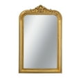 thumbnail image 2 of 23.5x37.5" Decorative Arched Wall Mirror With Ornate Gold Crest Design, 2 of 6