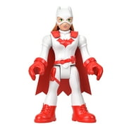 Replacement Part for Fisher-Price Imaginext Playset Inspired by DC Superfriends Holiday Theme - HML59 ~ Replacement Poseable Batgirl Figure ~ Dressed in White and Red
