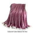 thumbnail image 3 of Uutvery Bubble Fleece Sofa Throw Blanket, Warm and Soft Double-Sided Solid Color Blanket, All-Season Cozy Cover for Bed and Couch, Home Use, 47.24x78.74 Inches, 3 of 6