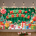 thumbnail image 3 of Festive Design Merry Christmas Celebration Banner Holiday Decoration Gift Boxes for Christmas Party Winter Decor Seasonal Celebration, 3 of 9