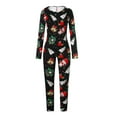 thumbnail image 1 of TheFound Female Nightwear Cartoon Patterns Print O-Neck Long Sleeve Jumpsuit, 1 of 9