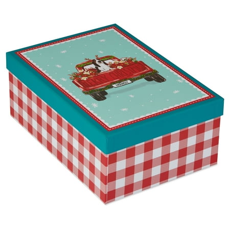 American Greetings, Christmas Gift Box, Red Truck Design (1-Count)