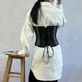 thumbnail image 6 of Women's Sexy Sheer Mesh Lace Up Corset Bustier Top Shapewear Corset Belt Waist Corset Top, 6 of 6