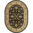 thumbnail image 3 of Transitional Area Rug (6'7'' x 9'6'' Oval) Border Black, Beige Living Room Easy to Clean, 3 of 5