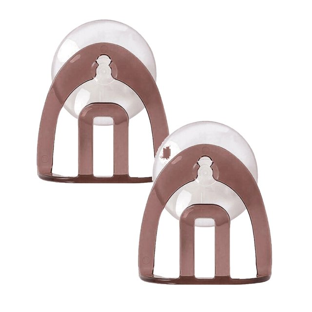 Oleegame 2PC Shower Soap Dish With Hook Kitchen Sink Soap Rack Drainer Rack Sink Rack Kitchen Suction Cup Sponge Brown