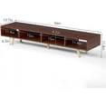 thumbnail image 2 of RichYa Modern TV Stand Table for TV up to 65" Cabinet Walnut Brown, 2 of 7