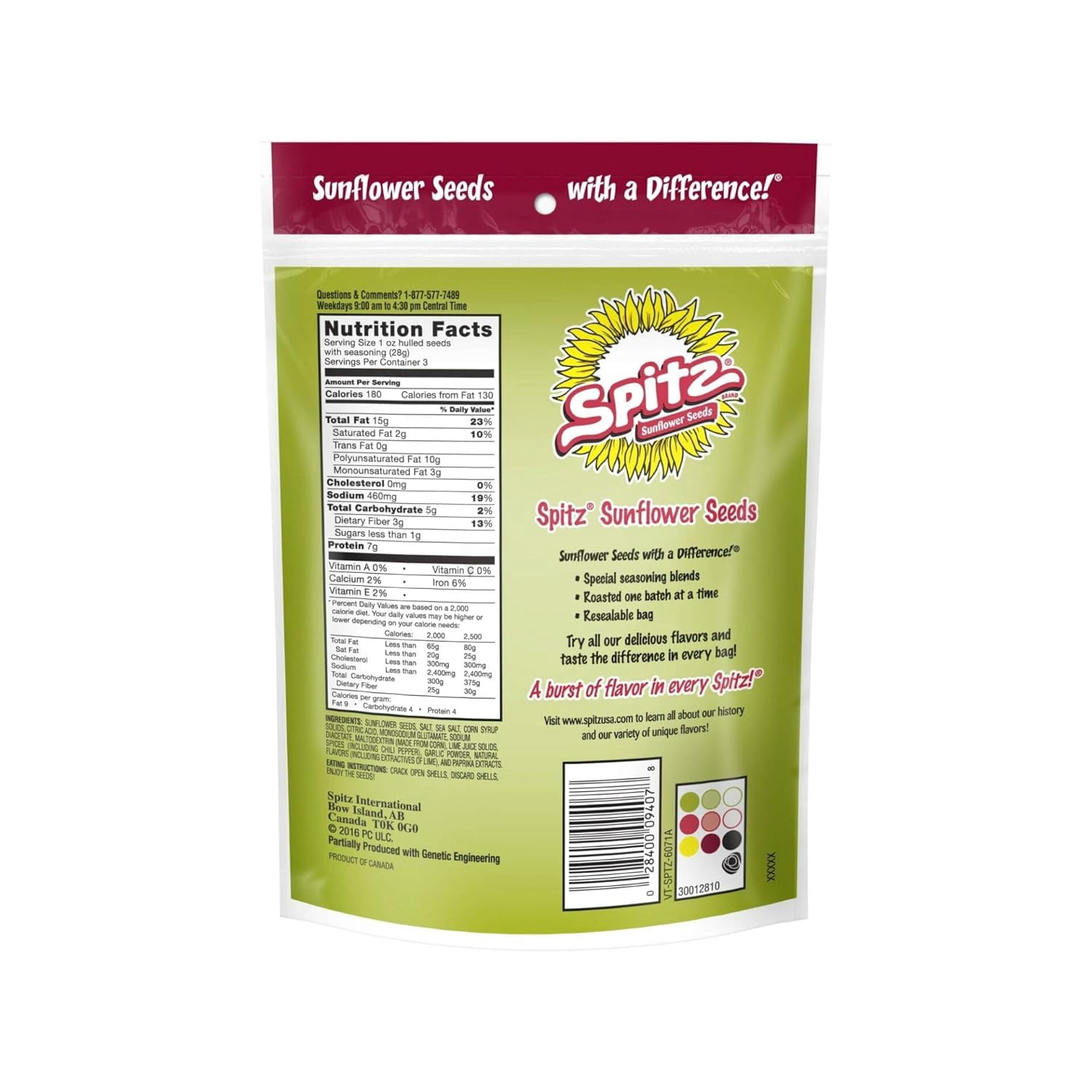 Spitz Chili Lime Sunflower Seeds, 6 oz (Pack of 9)